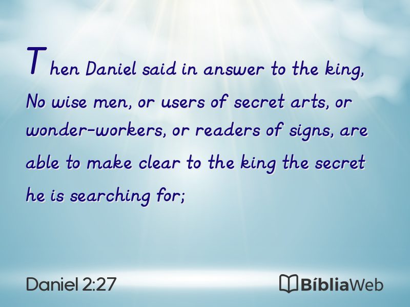 Daniel 2:27 em imagem para compartilhar
