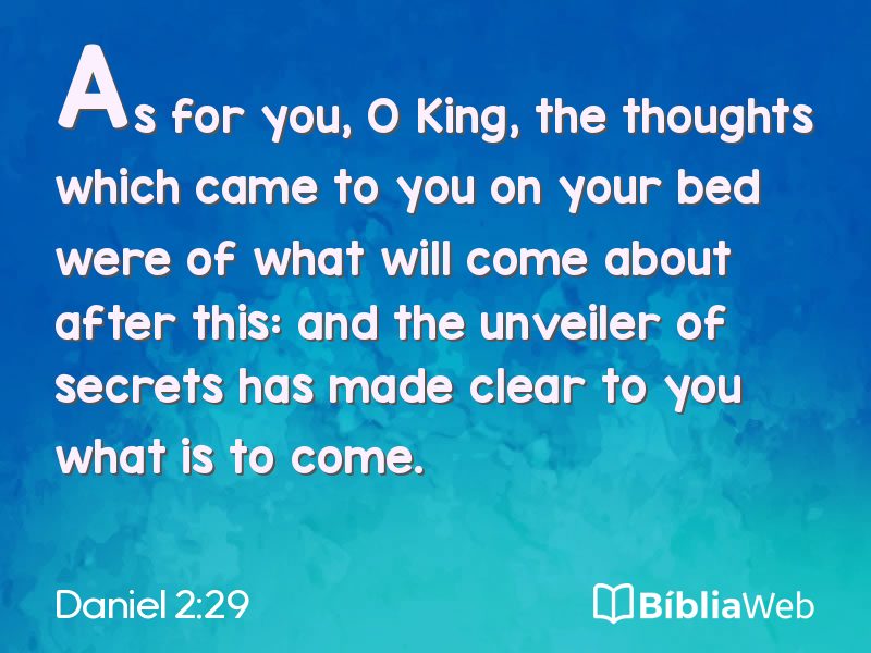 Daniel 2:29 em imagem para compartilhar