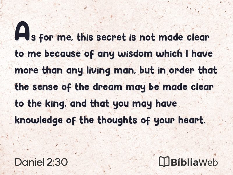 Daniel 2:30 em imagem para compartilhar
