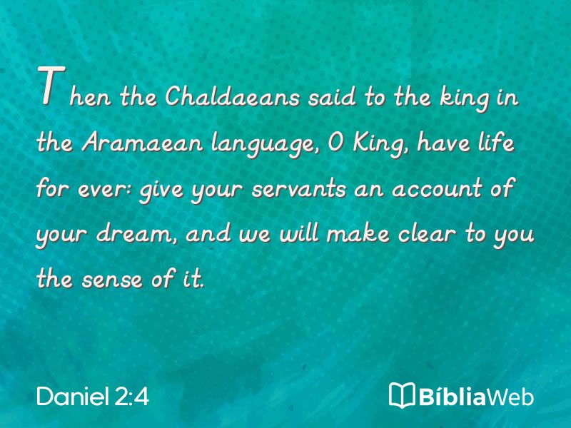 Daniel 2:4 em imagem para compartilhar