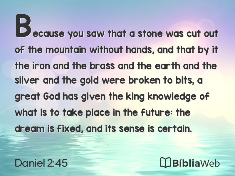 Daniel 2:45 em imagem para compartilhar