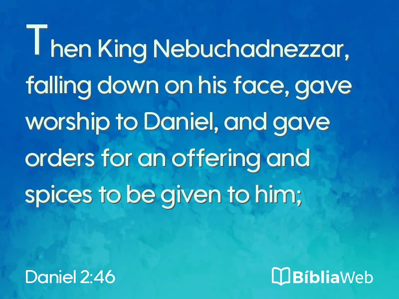 Daniel 2:46 em imagem para compartilhar
