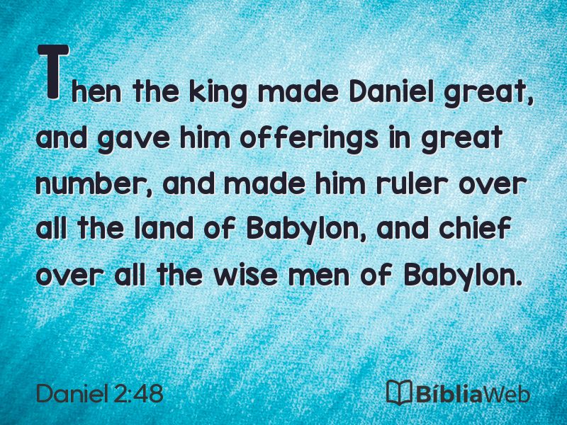 Daniel 2:48 em imagem para compartilhar