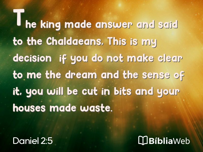 Daniel 2:5 em imagem para compartilhar