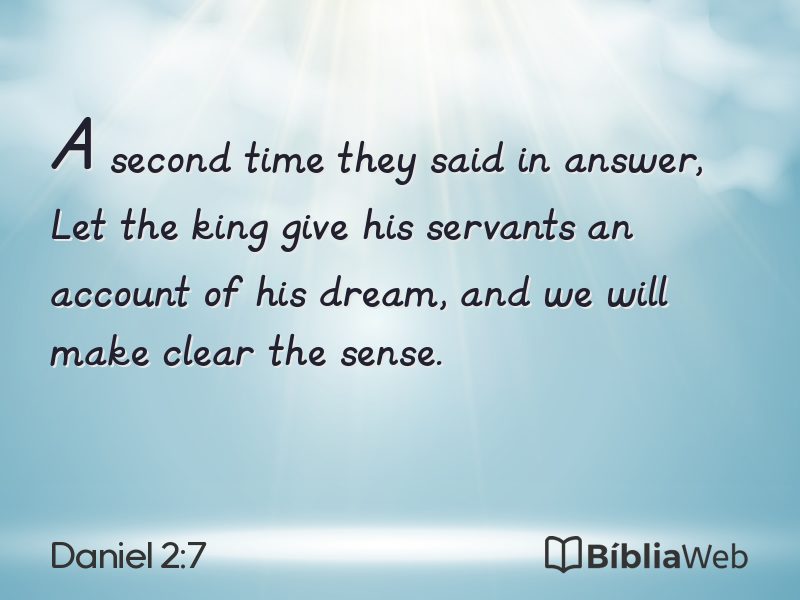 Daniel 2:7 em imagem para compartilhar