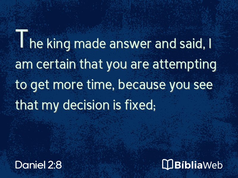 Daniel 2:8 em imagem para compartilhar