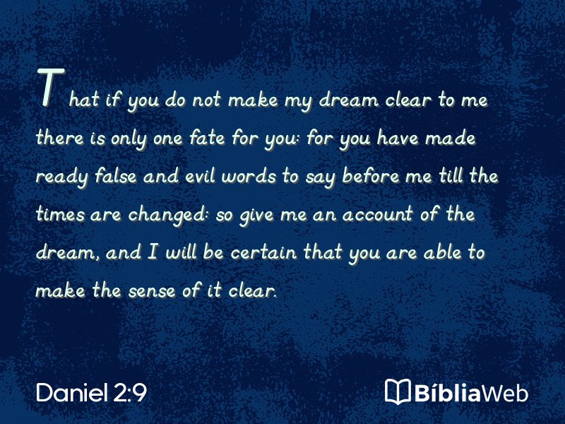 Daniel 2:9 em imagem para compartilhar
