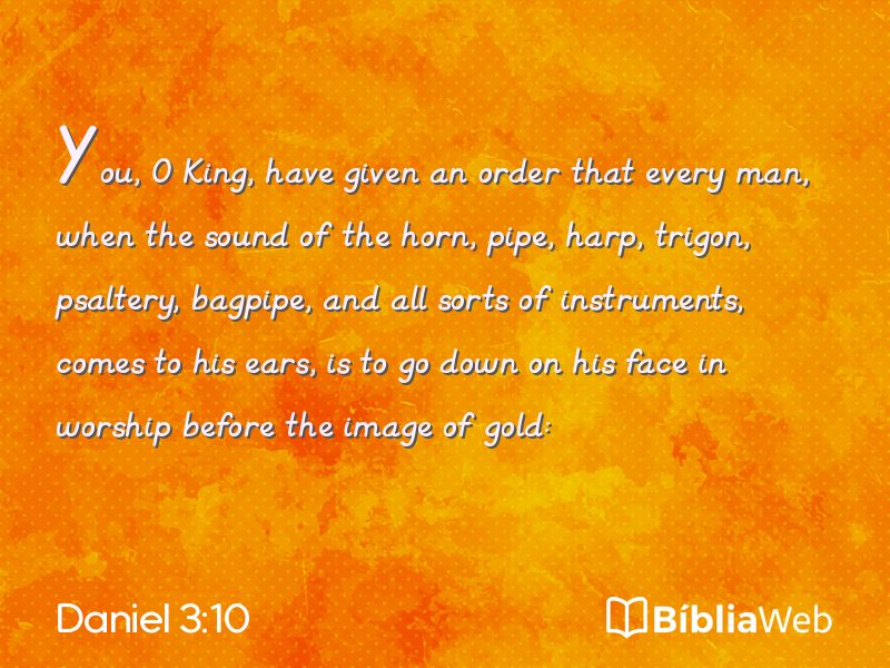 Daniel 3:10 em imagem para compartilhar