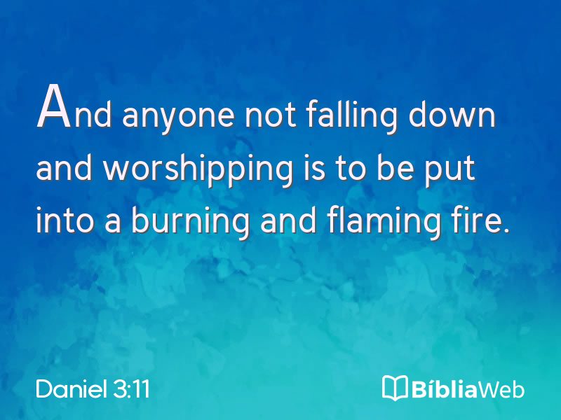 Daniel 3:11 em imagem para compartilhar