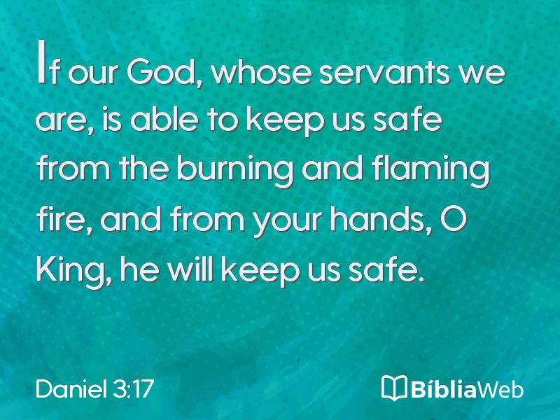 Daniel 3:17 em imagem para compartilhar