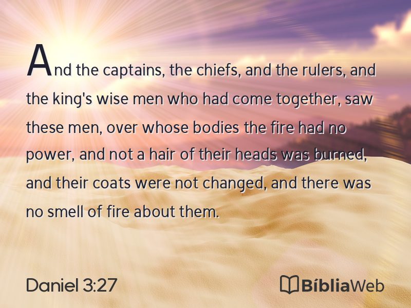 Daniel 3:27 em imagem para compartilhar