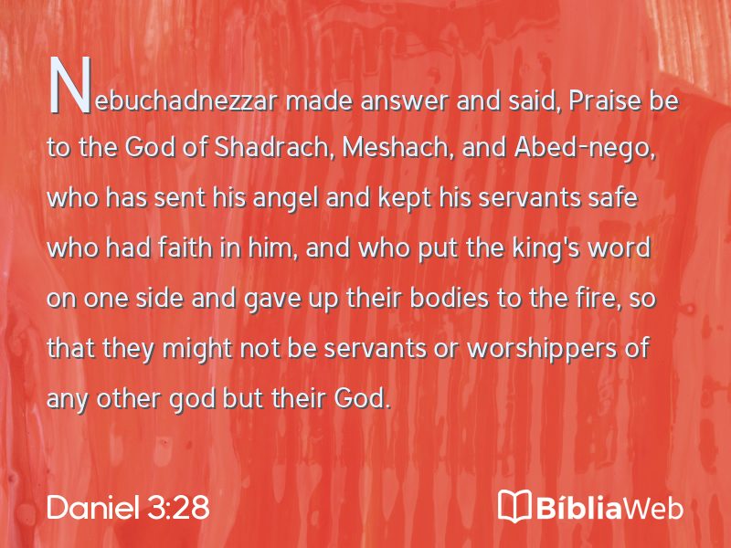 Daniel 3:28 em imagem para compartilhar