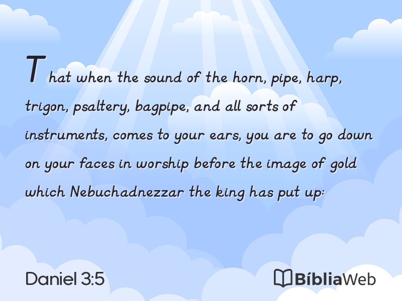 Daniel 3:5 em imagem para compartilhar