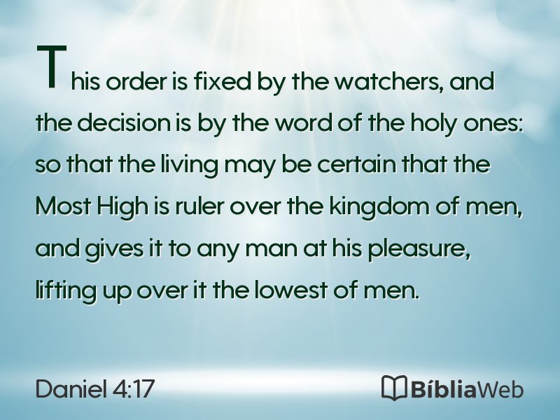 Daniel 4:17 em imagem para compartilhar