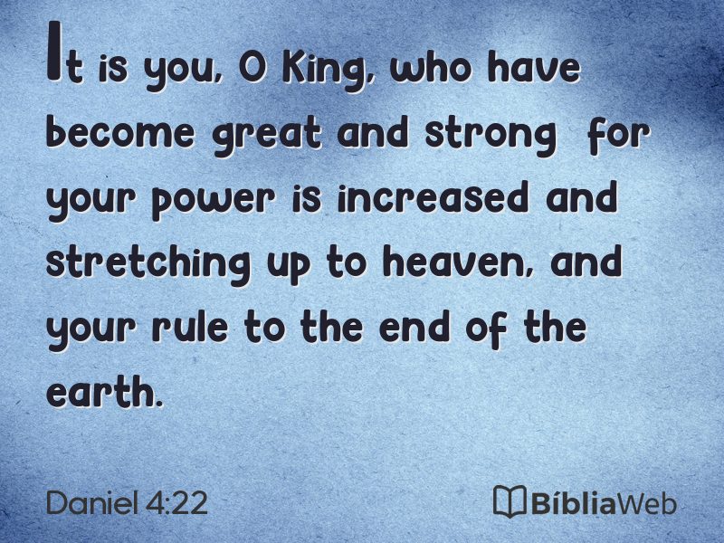 Daniel 4:22 em imagem para compartilhar