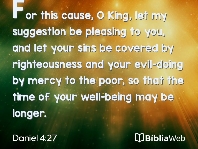 Daniel 4:27 em imagem para compartilhar