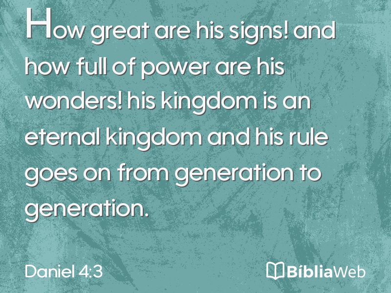Daniel 4:3 em imagem para compartilhar