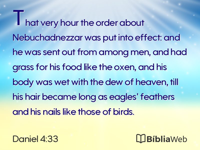 Daniel 4:33 em imagem para compartilhar