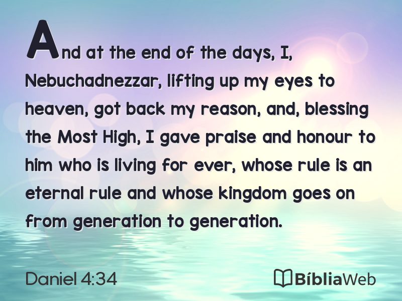 Daniel 4:34 em imagem para compartilhar