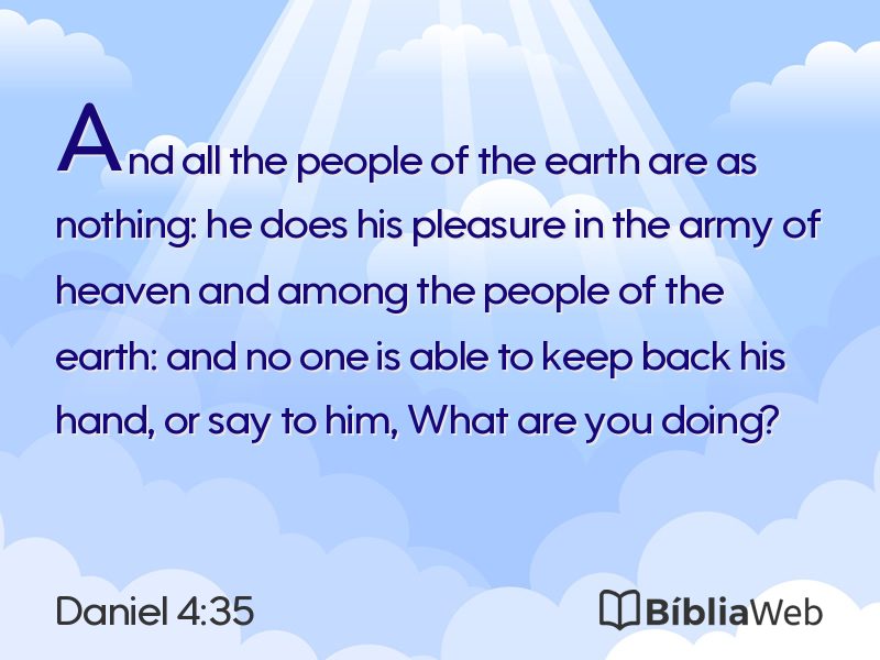 Daniel 4:35 em imagem para compartilhar