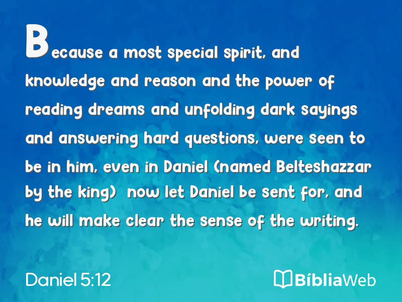 Daniel 5:12 em imagem para compartilhar