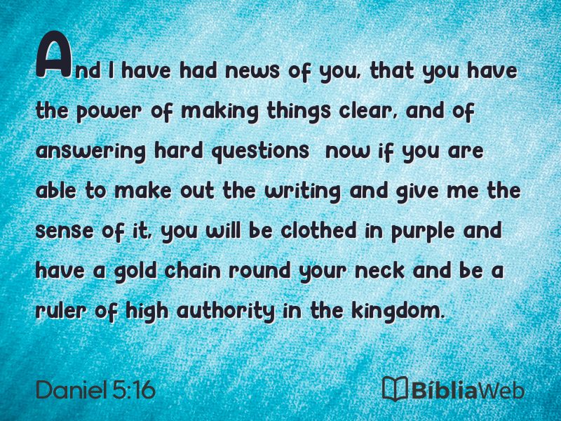 Daniel 5:16 em imagem para compartilhar