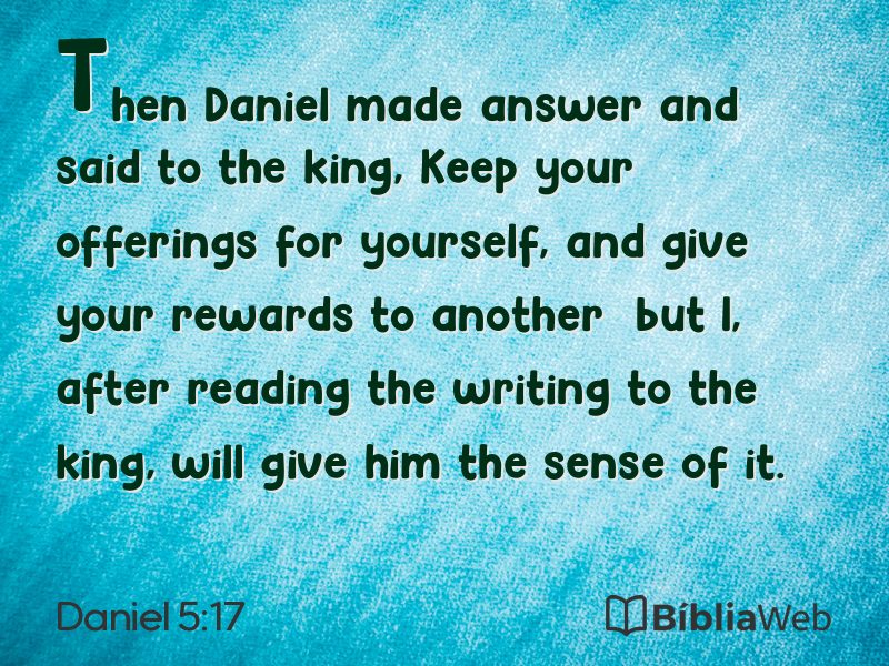 Daniel 5:17 em imagem para compartilhar