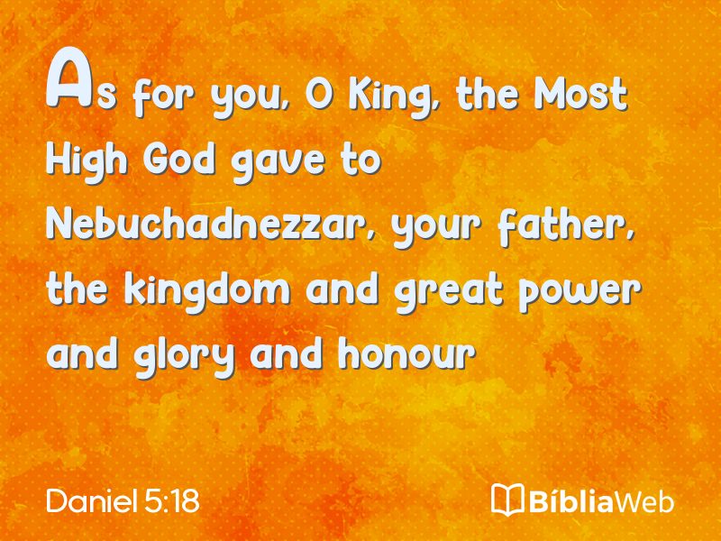 Daniel 5:18 em imagem para compartilhar