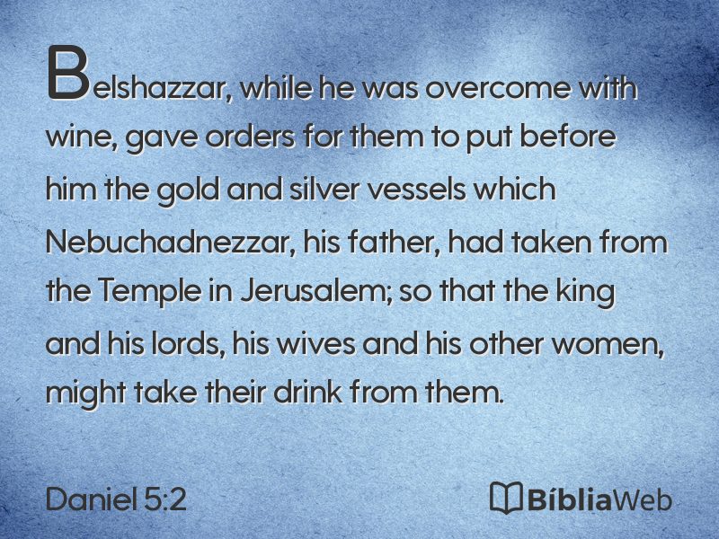 Daniel 5:2 em imagem para compartilhar