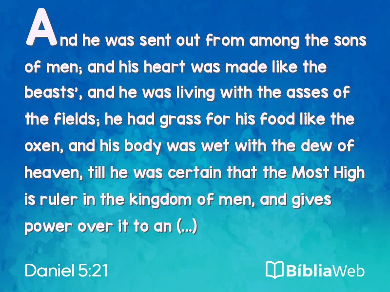 Daniel 5:21 em imagem para compartilhar