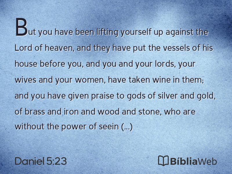 Daniel 5:23 em imagem para compartilhar