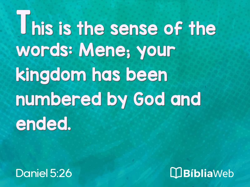 Daniel 5:26 em imagem para compartilhar