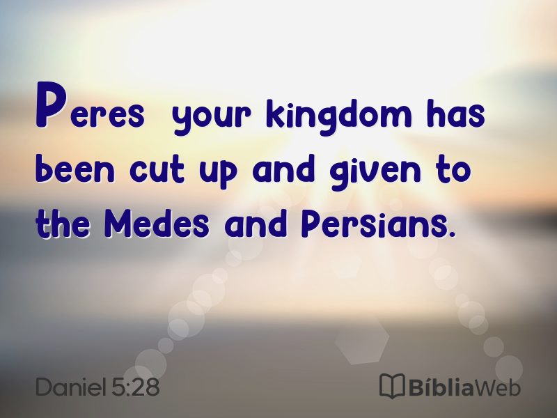 Daniel 5:28 em imagem para compartilhar