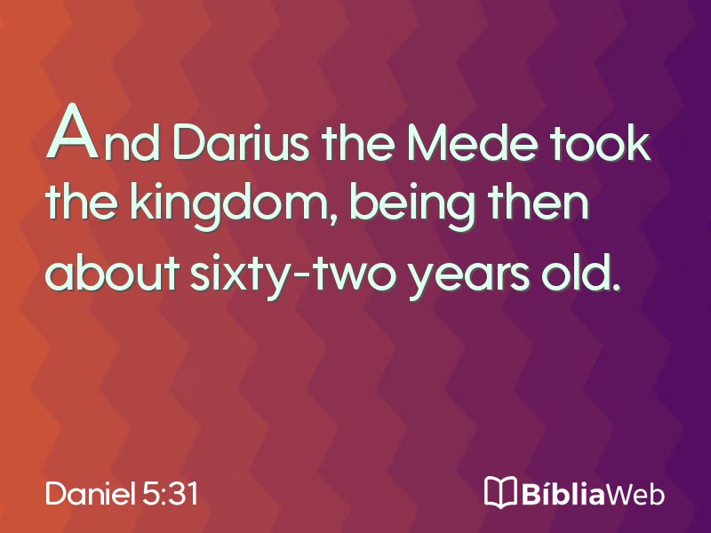 Daniel 5:31 em imagem para compartilhar