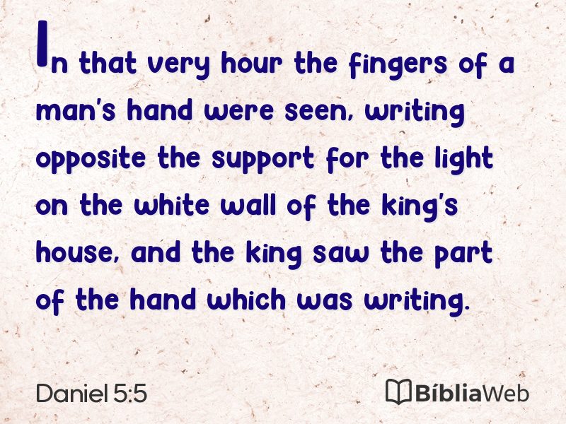 Daniel 5:5 em imagem para compartilhar