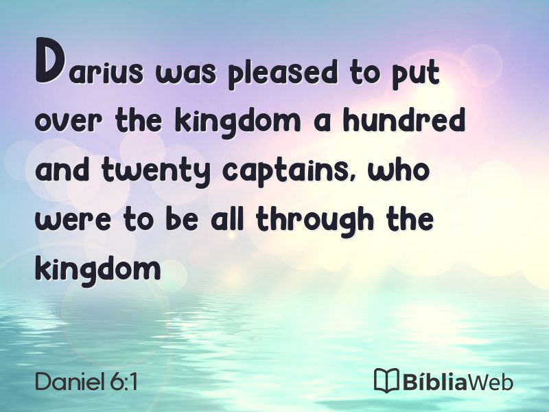 Daniel 6:1 em imagem para compartilhar