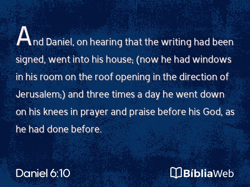 Daniel 6:10 em imagem para compartilhar