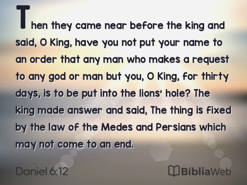 Daniel 6:12 em imagem para compartilhar