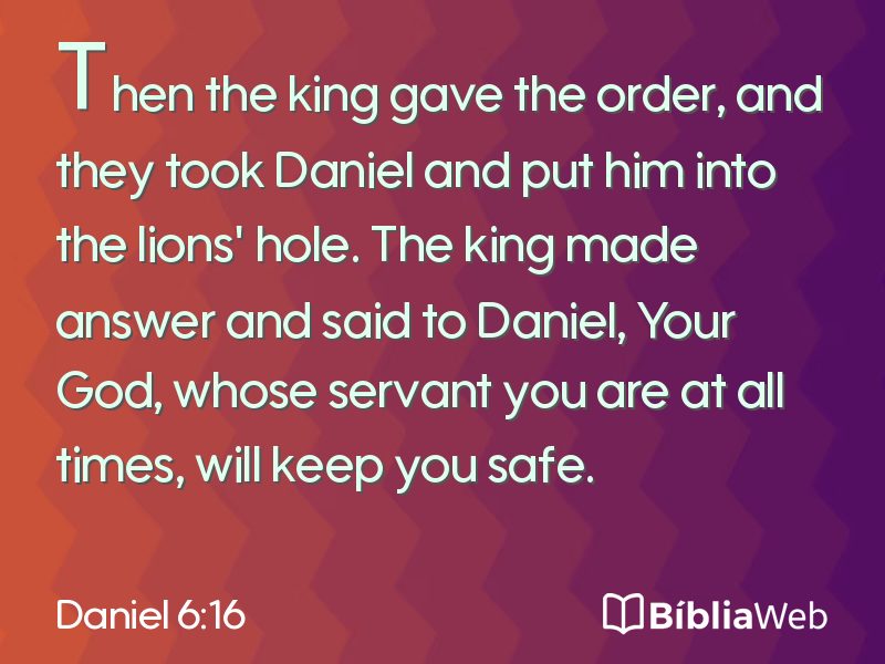 Daniel 6:16 em imagem para compartilhar