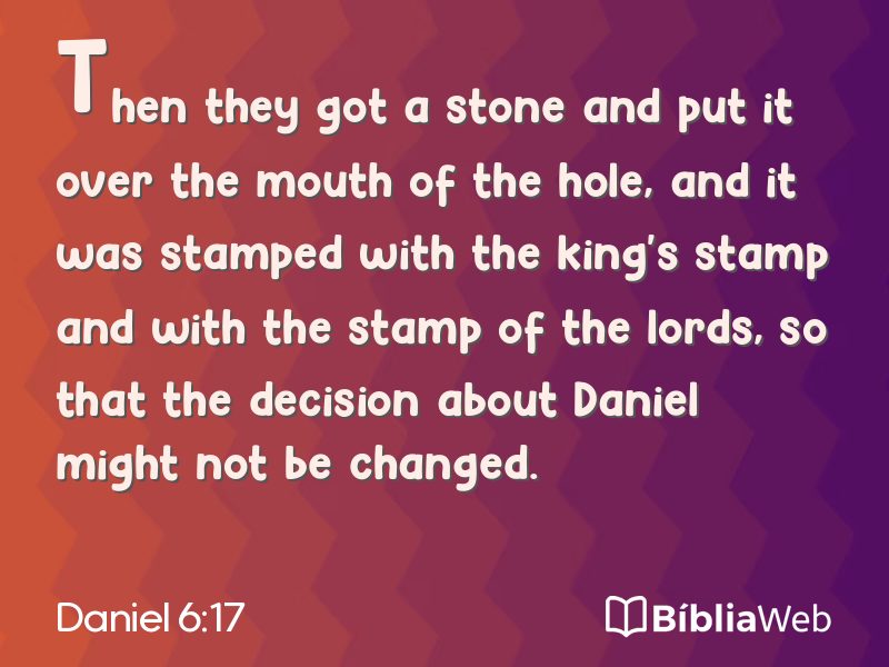 Daniel 6:17 em imagem para compartilhar