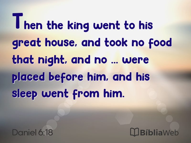 Daniel 6:18 em imagem para compartilhar