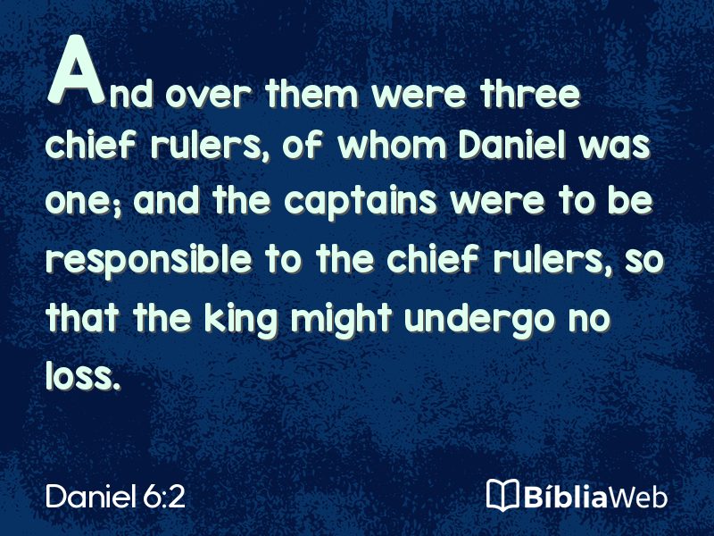 Daniel 6:2 em imagem para compartilhar