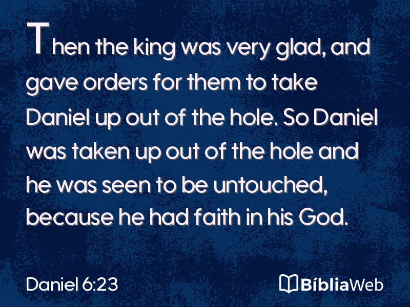 Daniel 6:23 em imagem para compartilhar