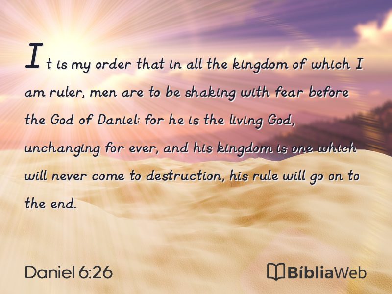 Daniel 6:26 em imagem para compartilhar