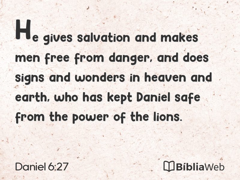 Daniel 6:27 em imagem para compartilhar