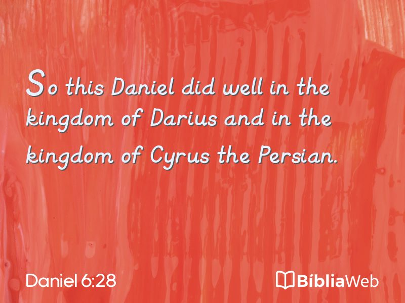Daniel 6:28 em imagem para compartilhar