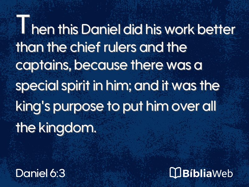 Daniel 6:3 em imagem para compartilhar