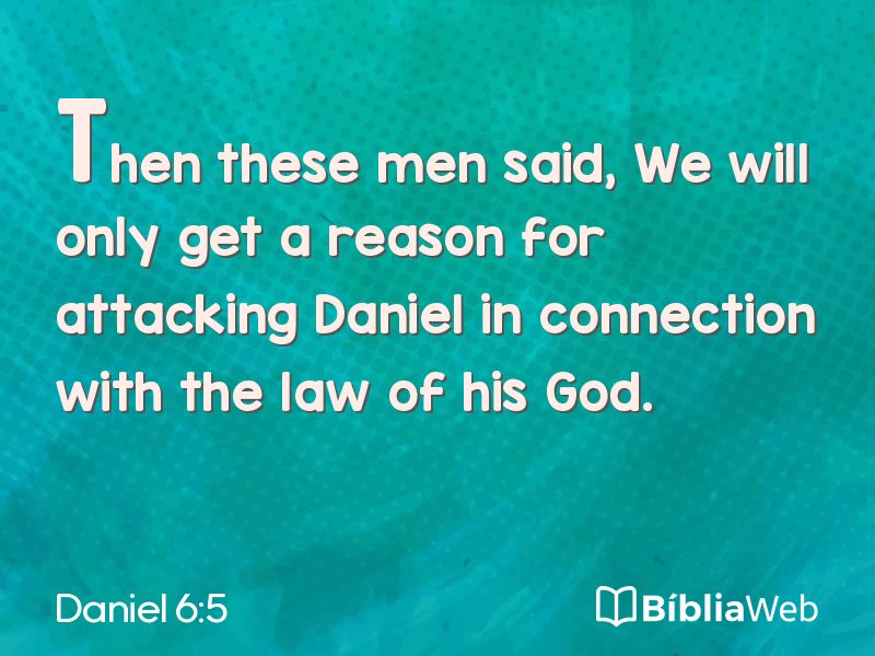 Daniel 6:5 em imagem para compartilhar
