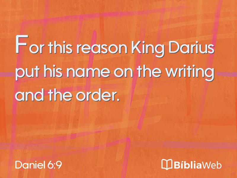 Daniel 6:9 em imagem para compartilhar