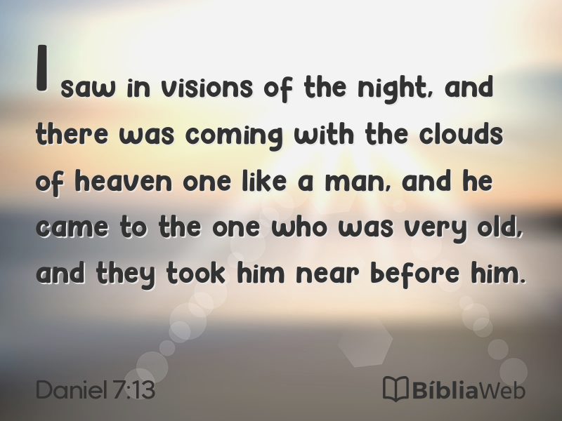 Daniel 7:13 em imagem para compartilhar